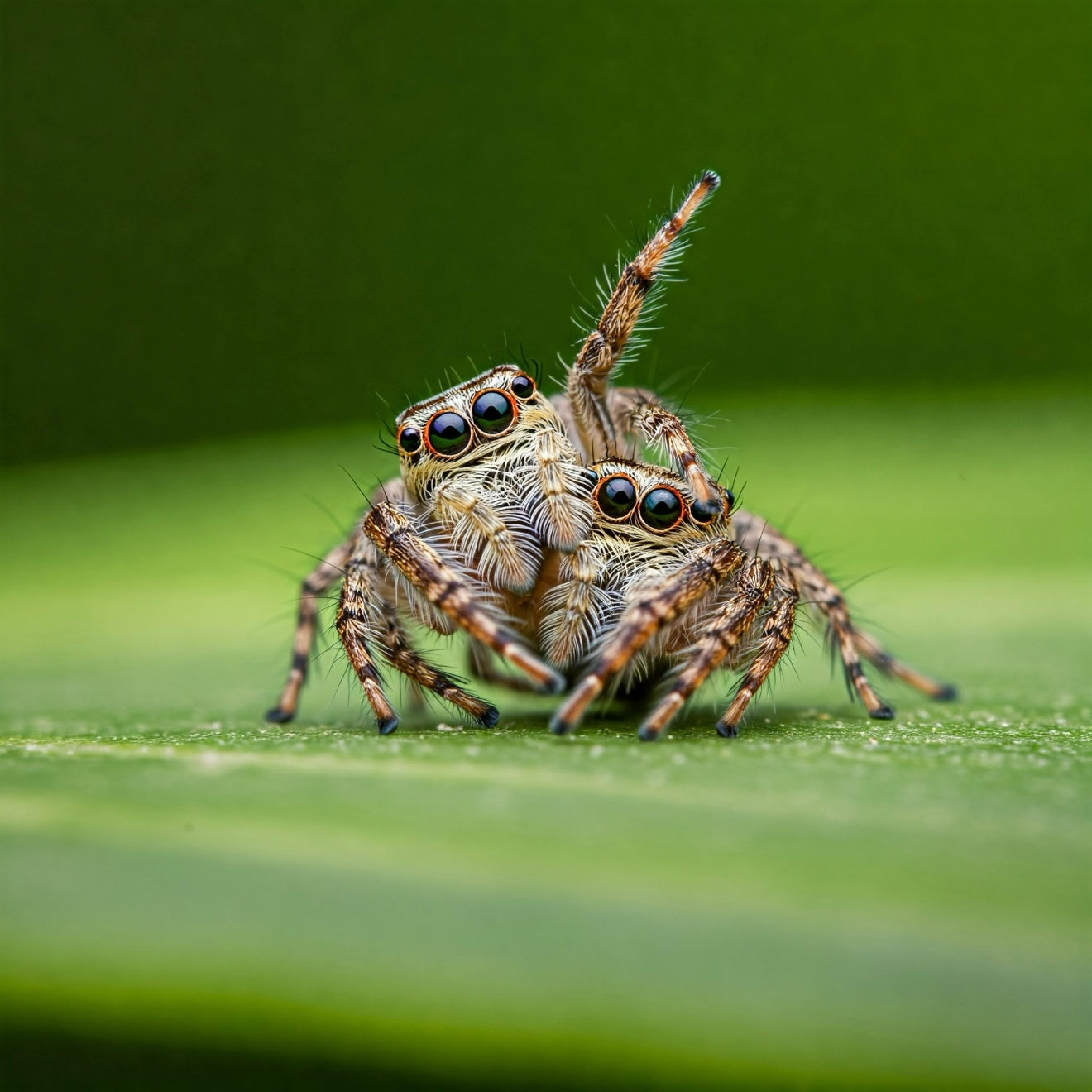 Jumping Spider Communication and Companionship