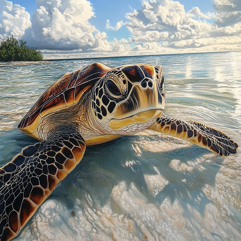 Kemp Ridley’s Sea Turtle Painting