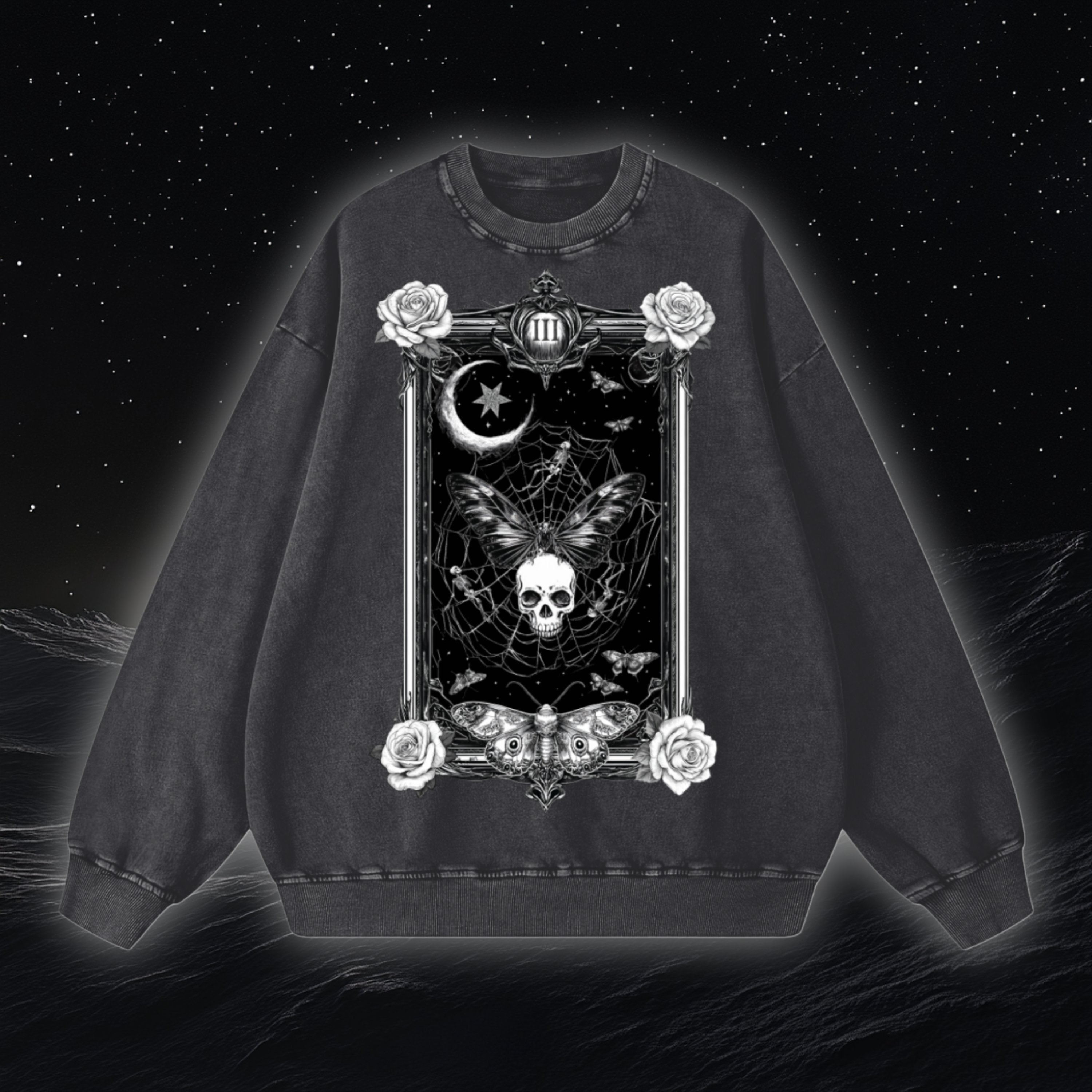 Midnight sweater, goth sweatshirt collection