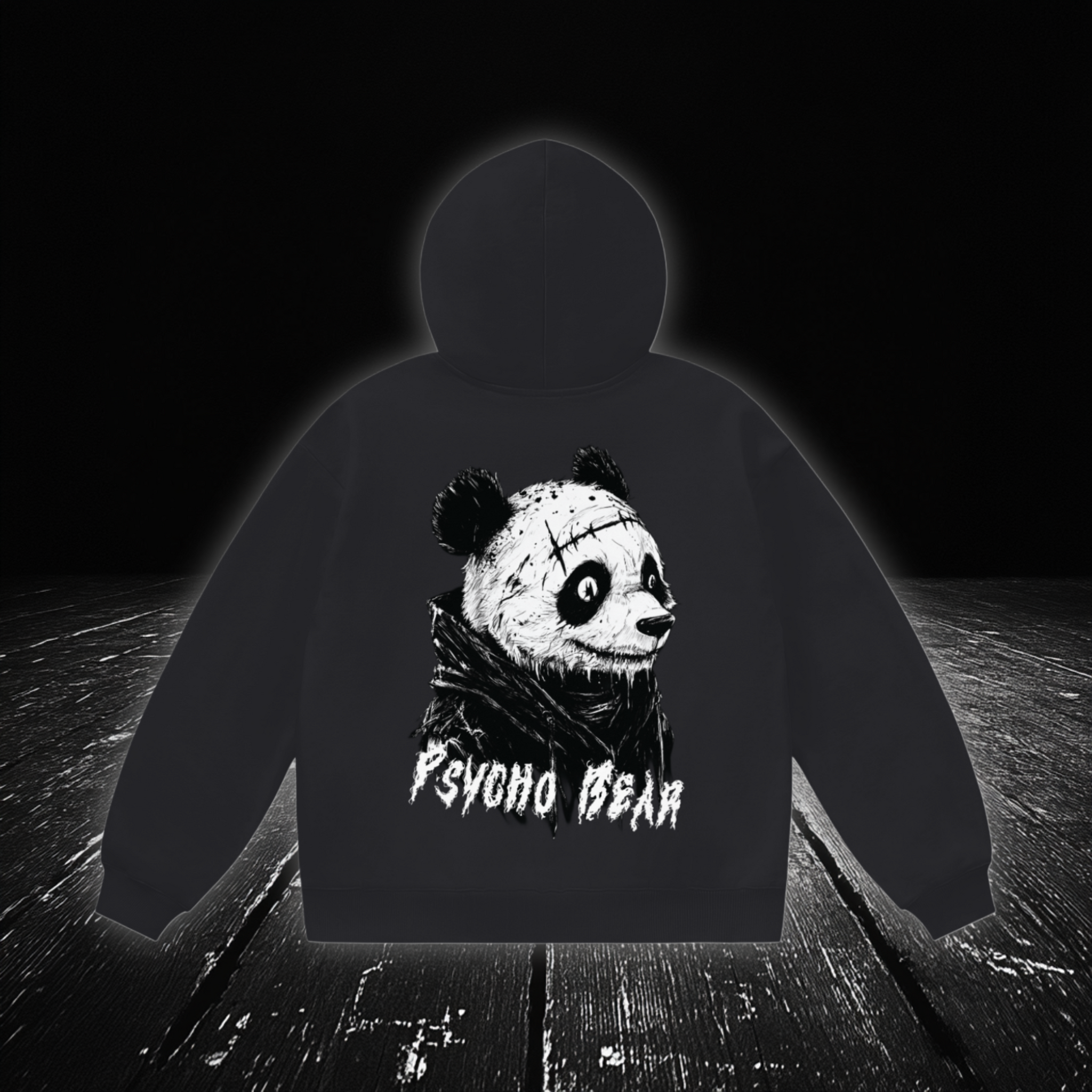 [新品] glamb PSYCHOBEAR Sweat - L / BLACK BlackPsychoBearBack.png?v=