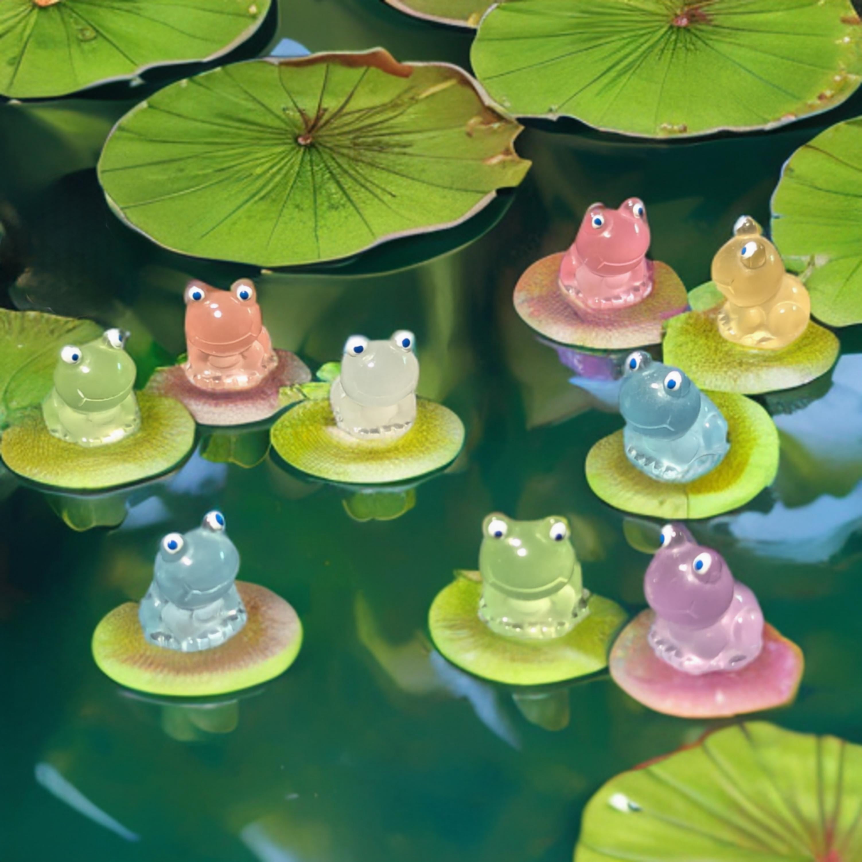 frog, miniature, translucent, multicolor