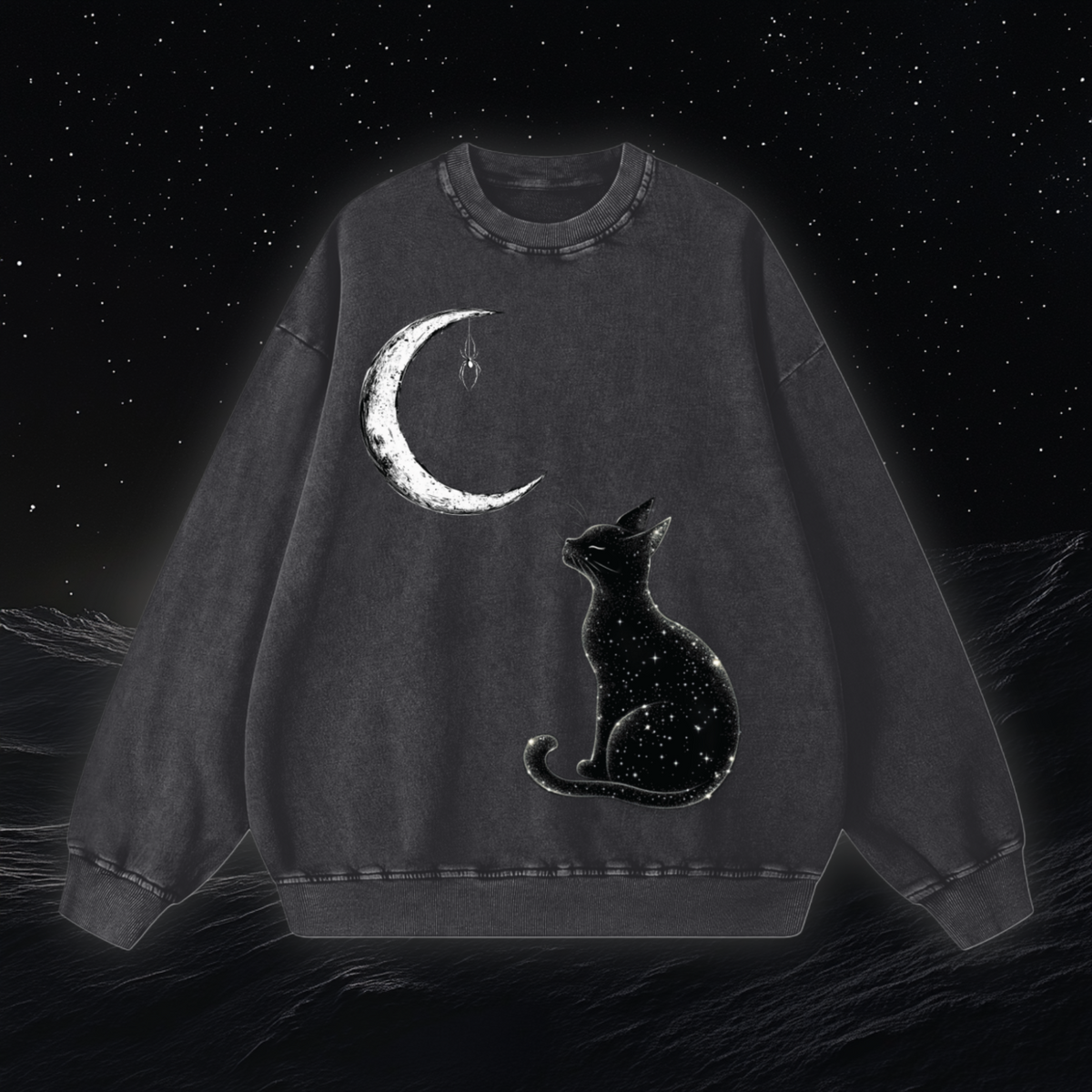 TheCrescentCatAcidWashSweaterF