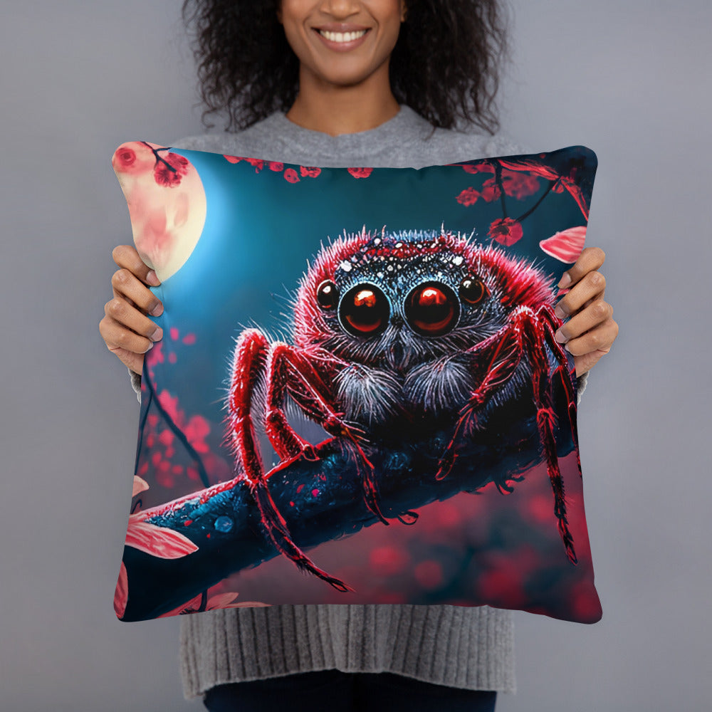 Cherry Blossom Jumping Spider Basic Pillow - Jumping Spiders For Sale - Spiders Source - #1 Regal Jumping Spider Store