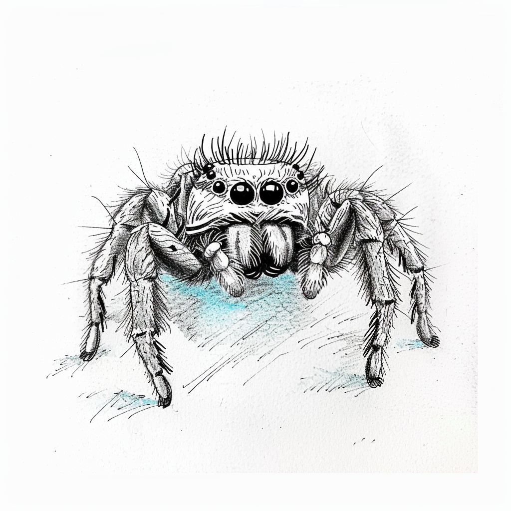pencil_sketch_jumping_spider_db2f16c5-a8ab-4a6c-a83b-dff8b75eba42.png?v ...