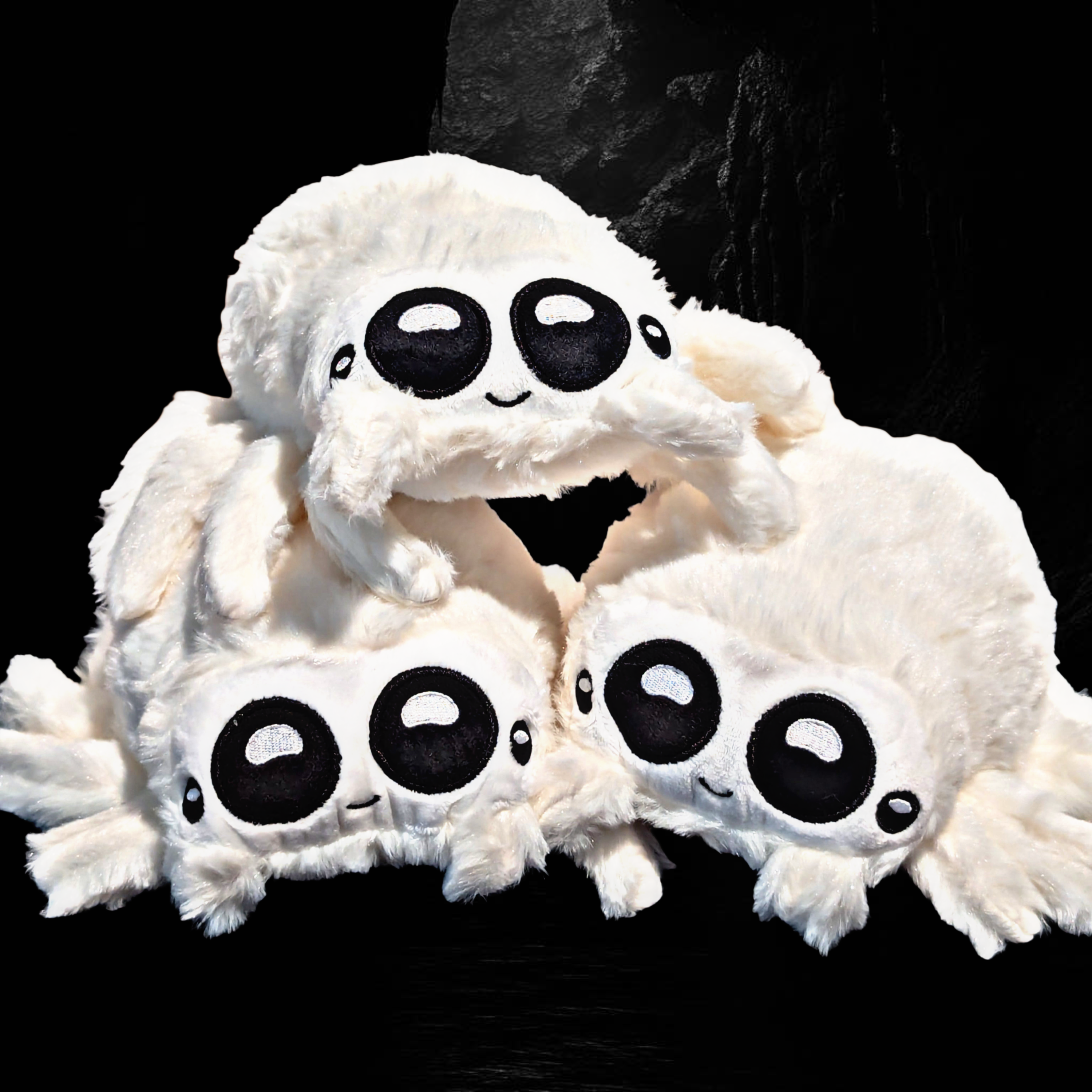 White Jumping Spider Plushie, High Quaility, For Sale