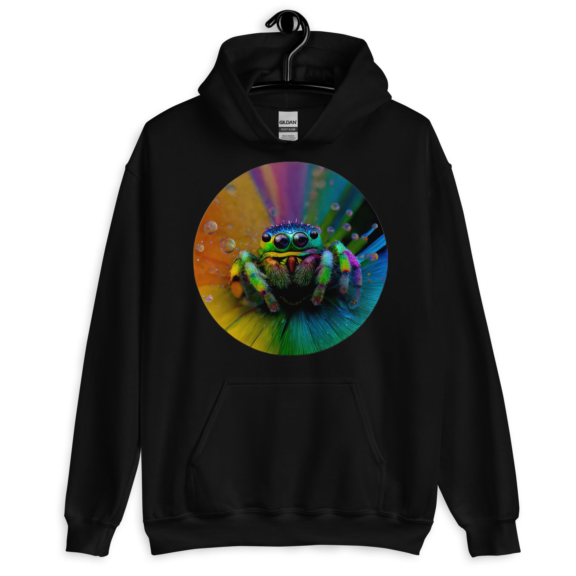 Spiral Jumping Spider Unisex Hoodie - Jumping Spiders For Sale - Spiders Source - #1 Regal Jumping Spider Store